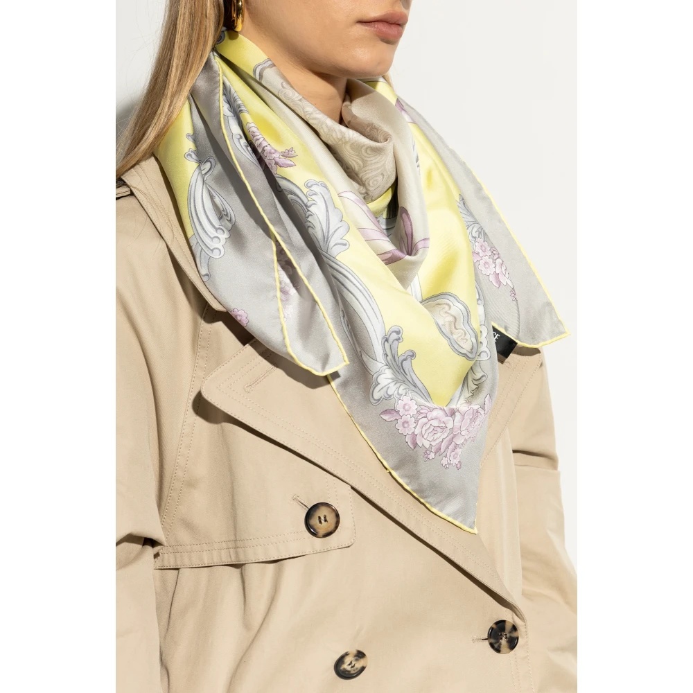 SILK SCARF WITH MEDUSA CAMEO PRINT - 2