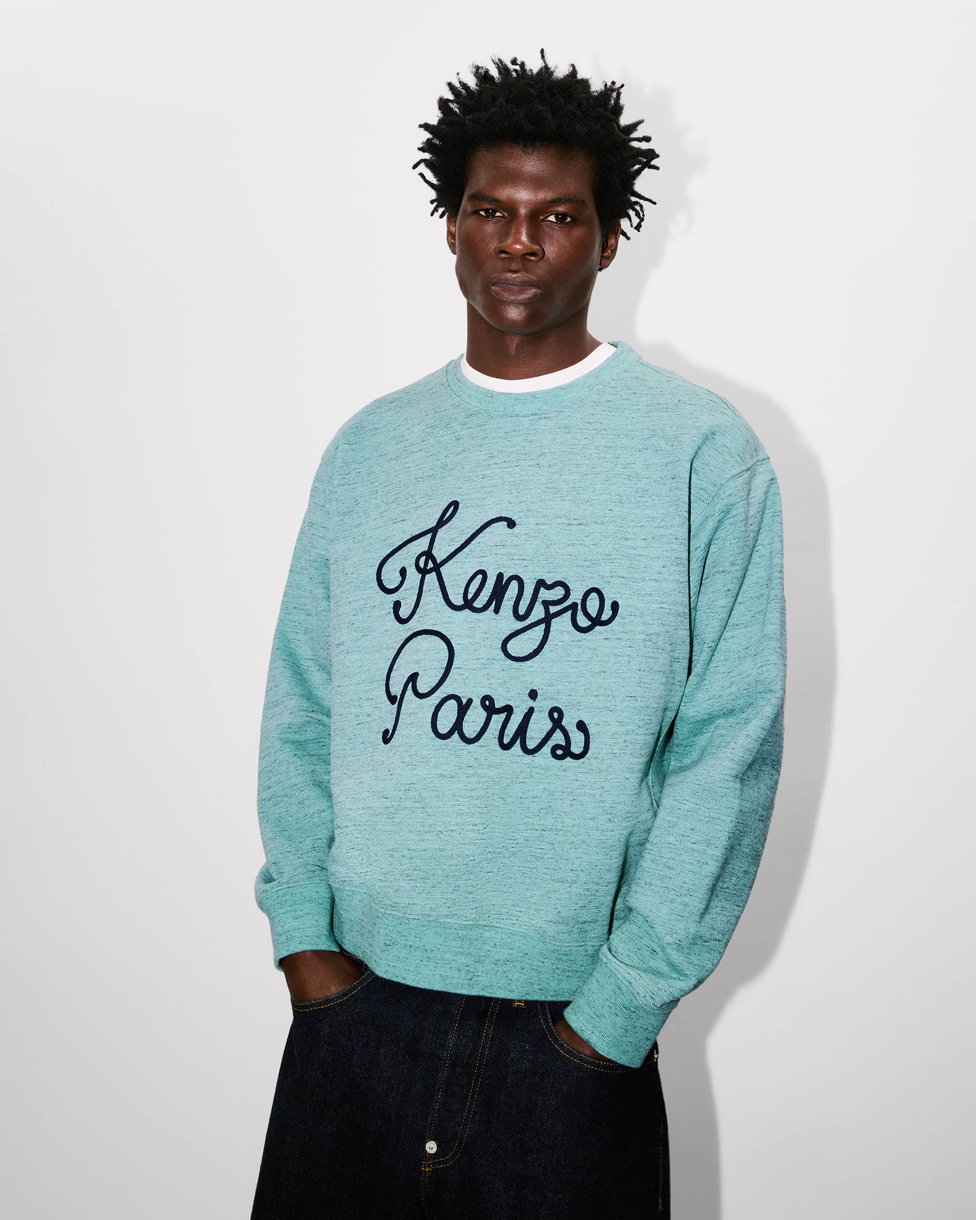 'KENZO Paris Chainstitch' embroidered sweatshirt in cotton - 9
