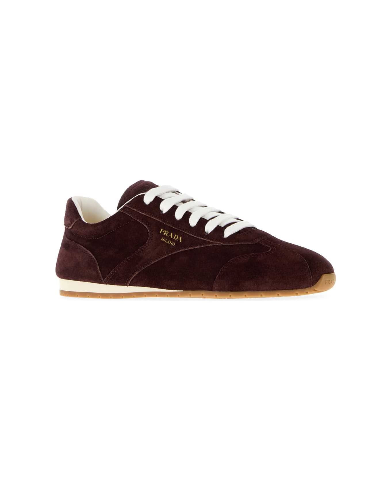Burgundy Suede Sneakers - 2