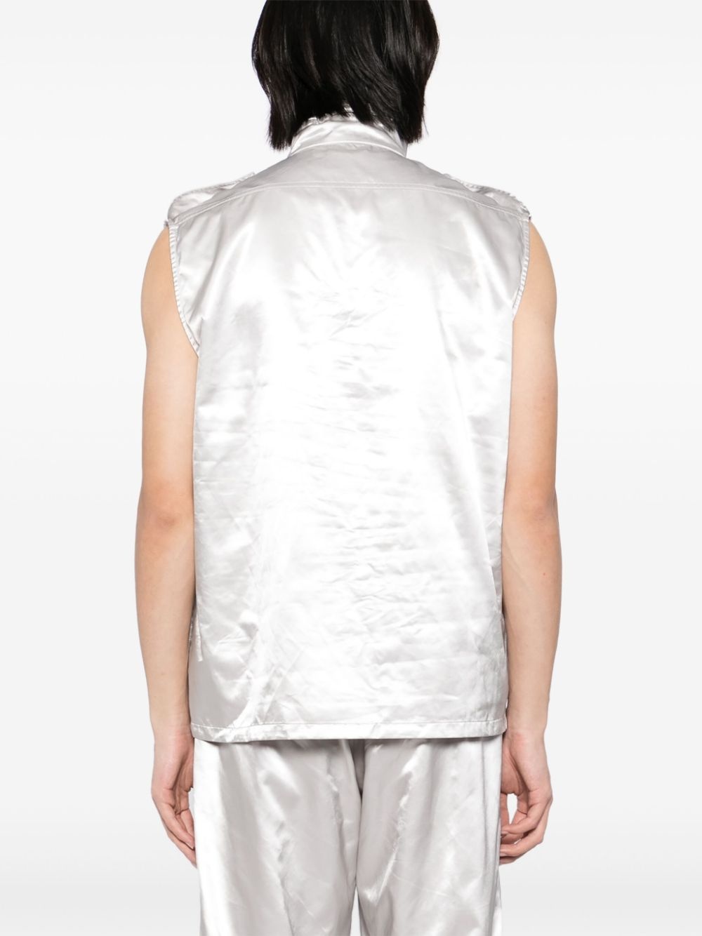 wet look gilet - 4
