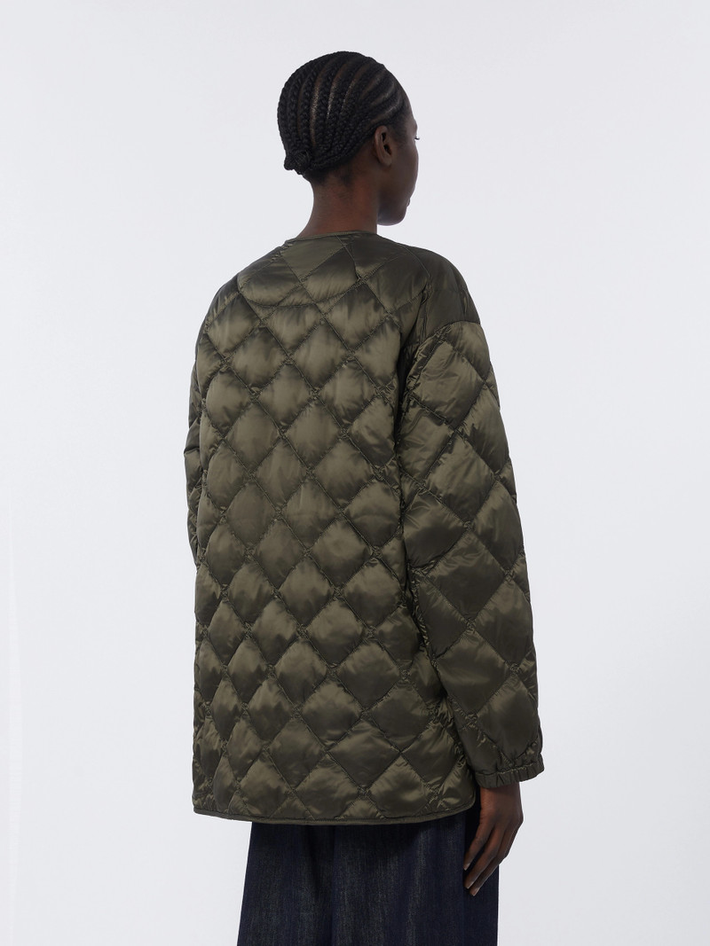 SOFTD Water-repellent quilted canvas down jacket - DARK GREEN 4