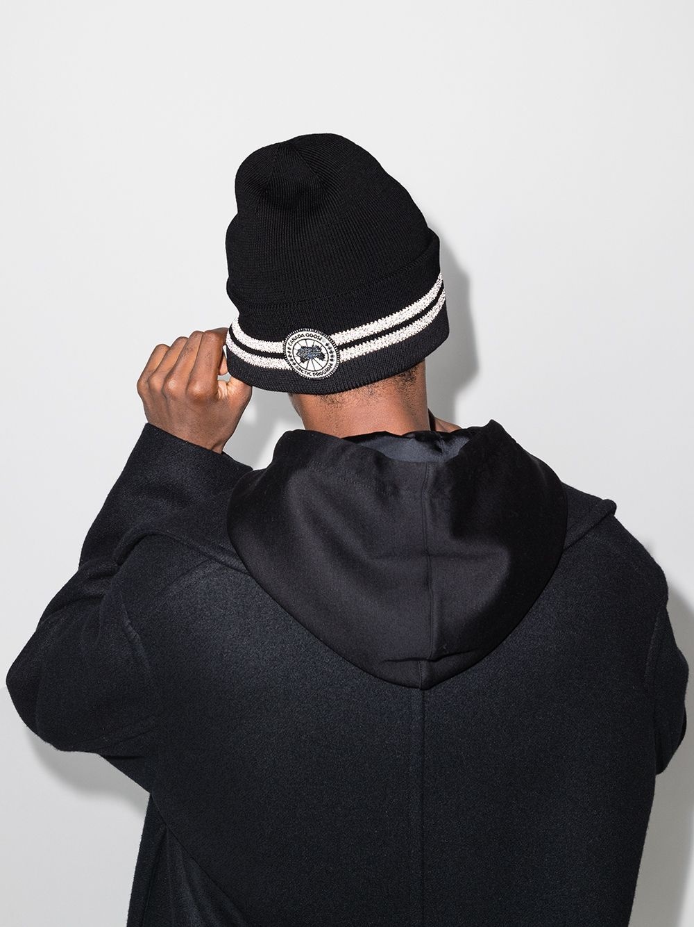 reflective-detail wool beanie - 2