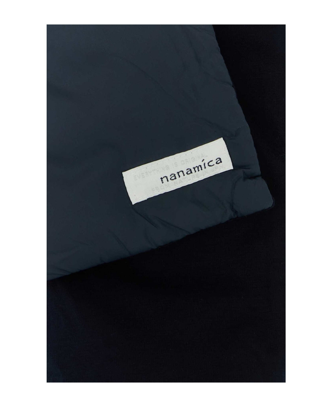 Navy Blue Nylon Reversible Scarf - 2