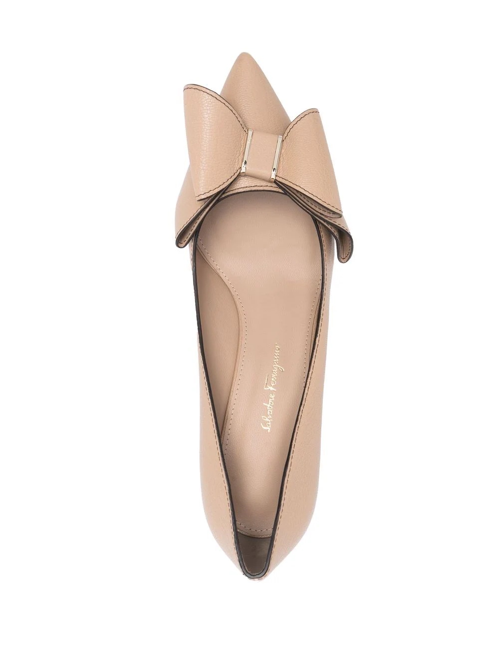 Double Bow leather pumps - 4
