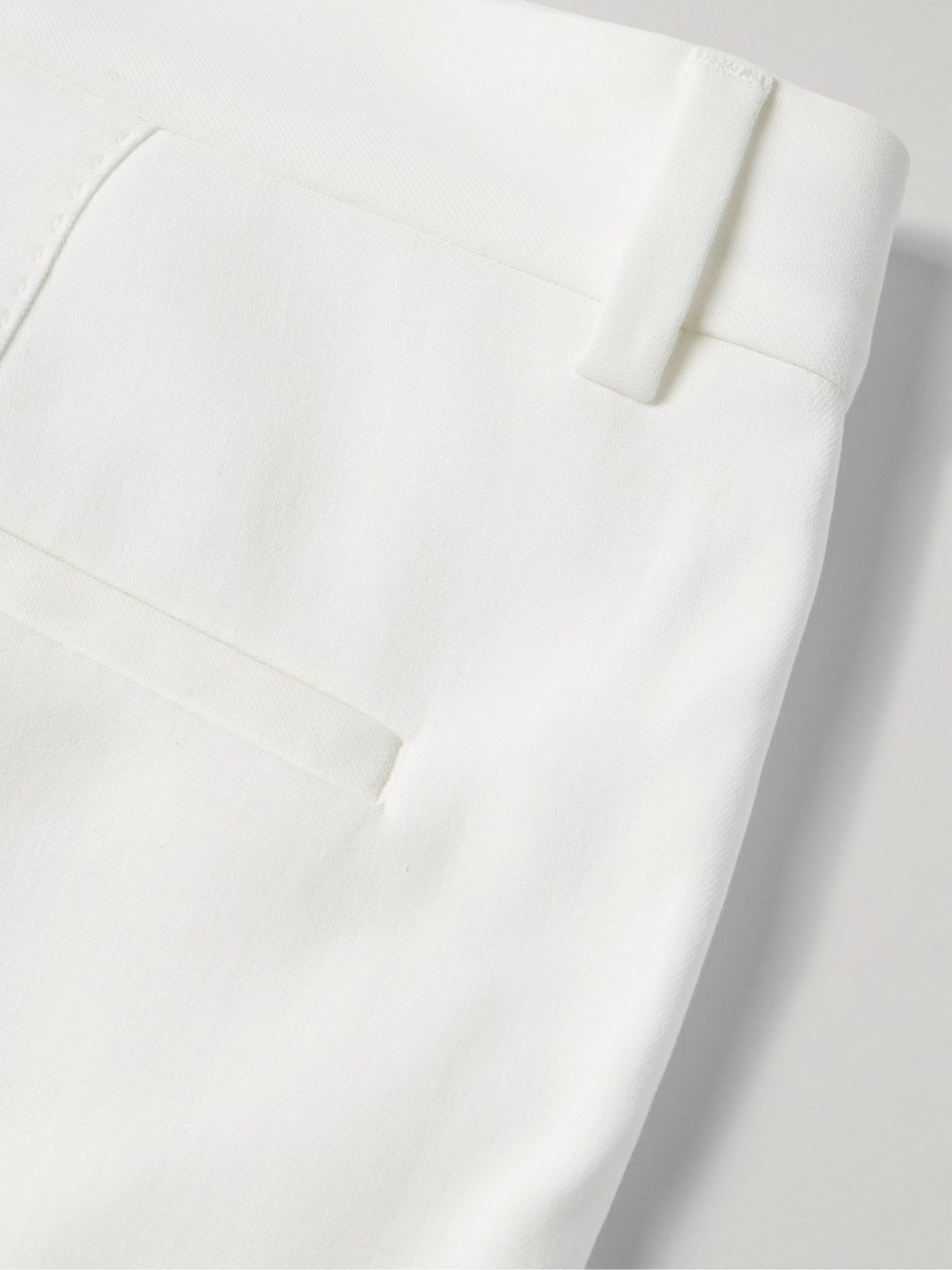 Slim-Fit Pleated Cotton-Twill Suit Trousers White - 5