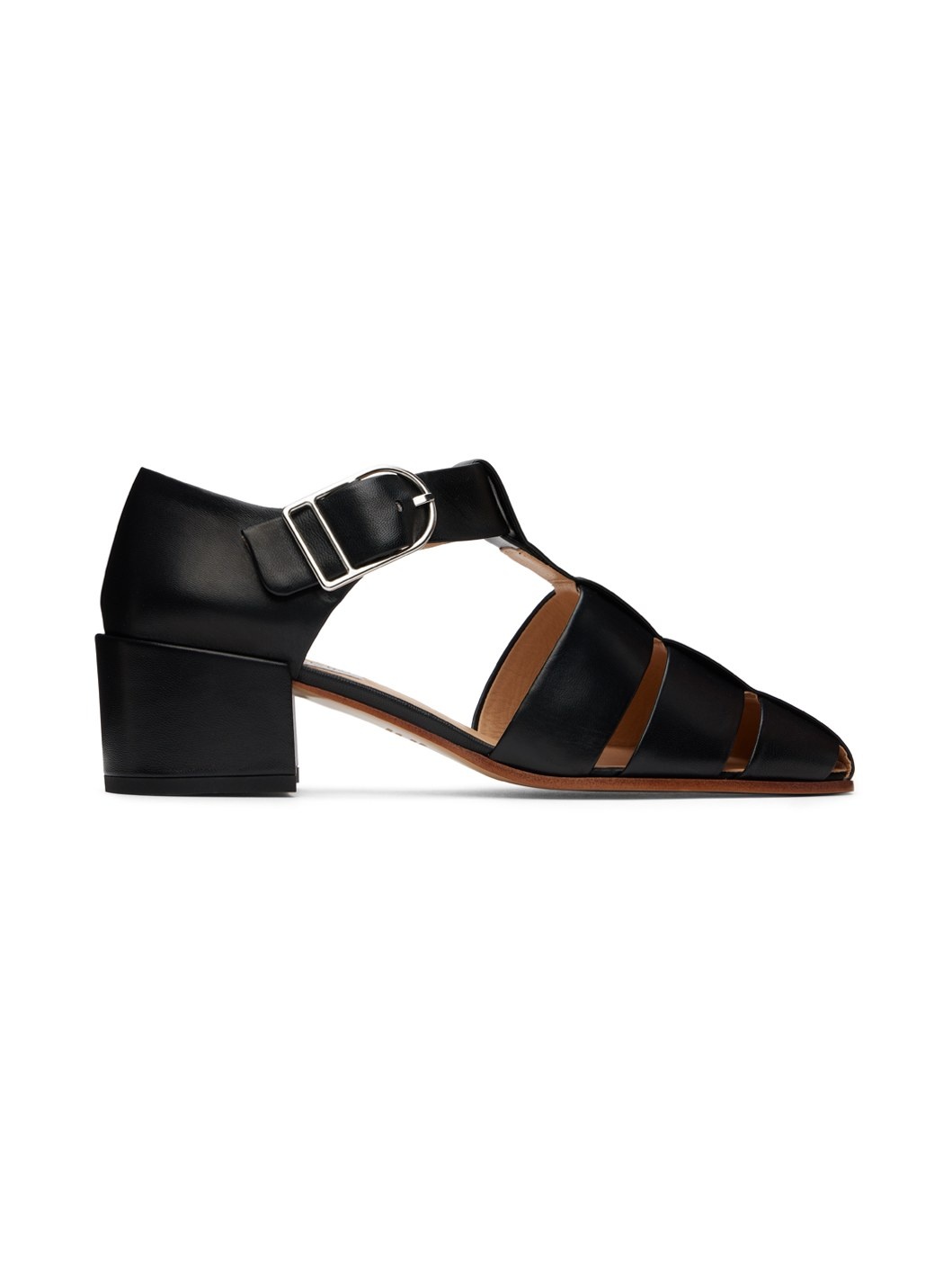 Black Lyle Block Heel Heeled Sandals - 1