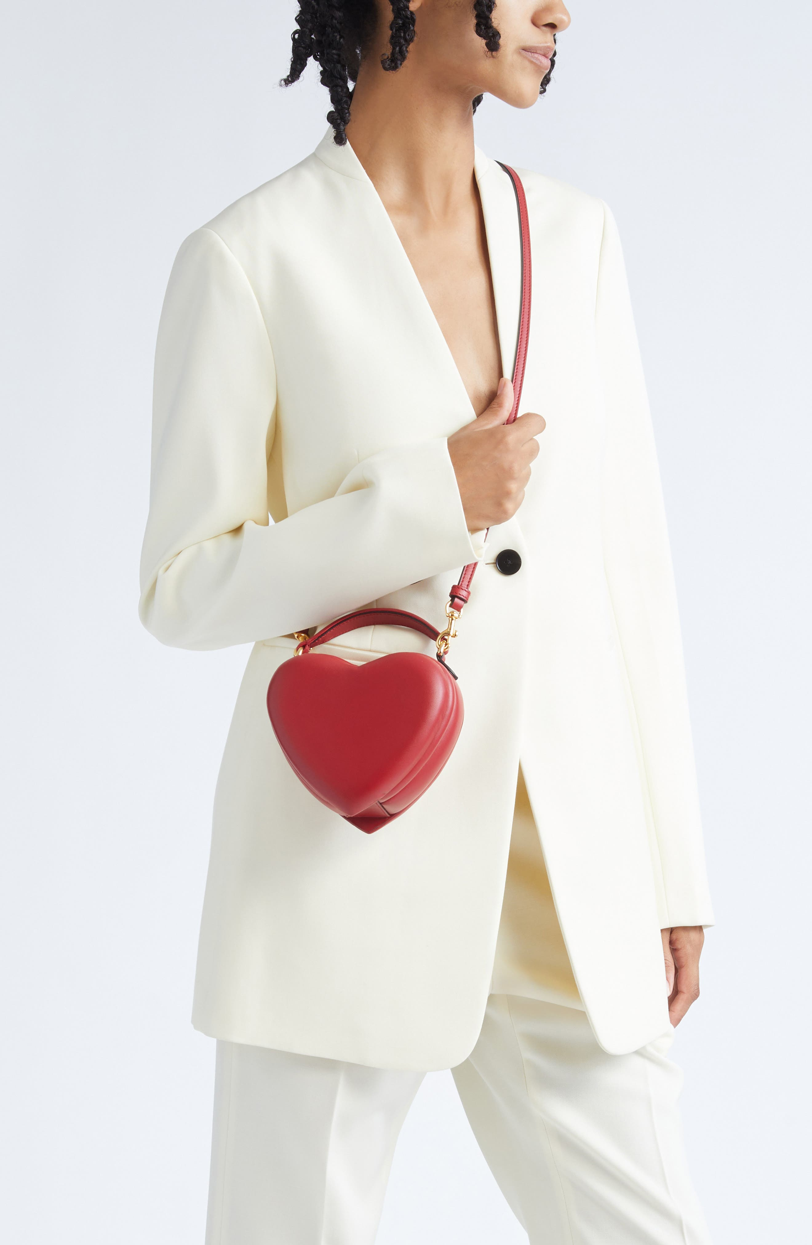 Moschino Love Me Leather Crossbody Bag in Red at Nordstrom - 2