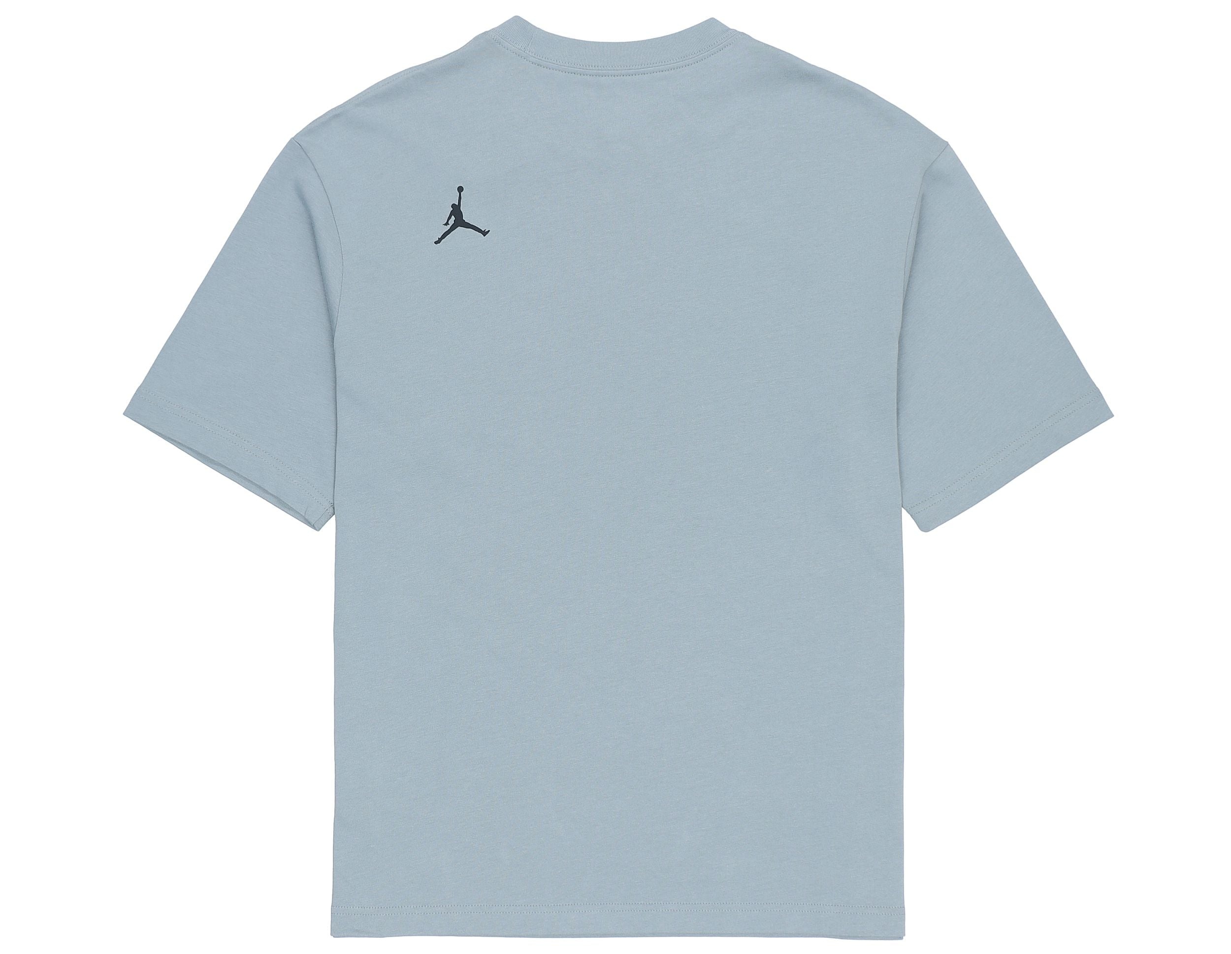 Air Jordan 23 Engineered Casual Breathable Large Logo Printing Solid Color Round Neck Short Sleeve G - 2