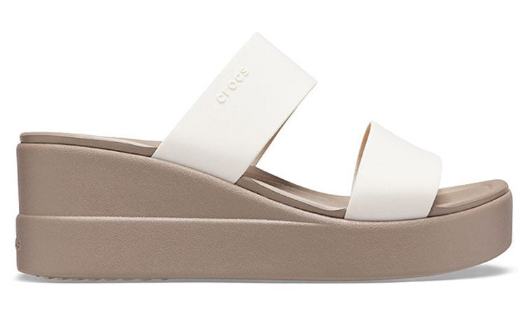 (WMNS) Crocs Brooklyn Lightweight Mushroom Gray Sandals 206219-16T - 2