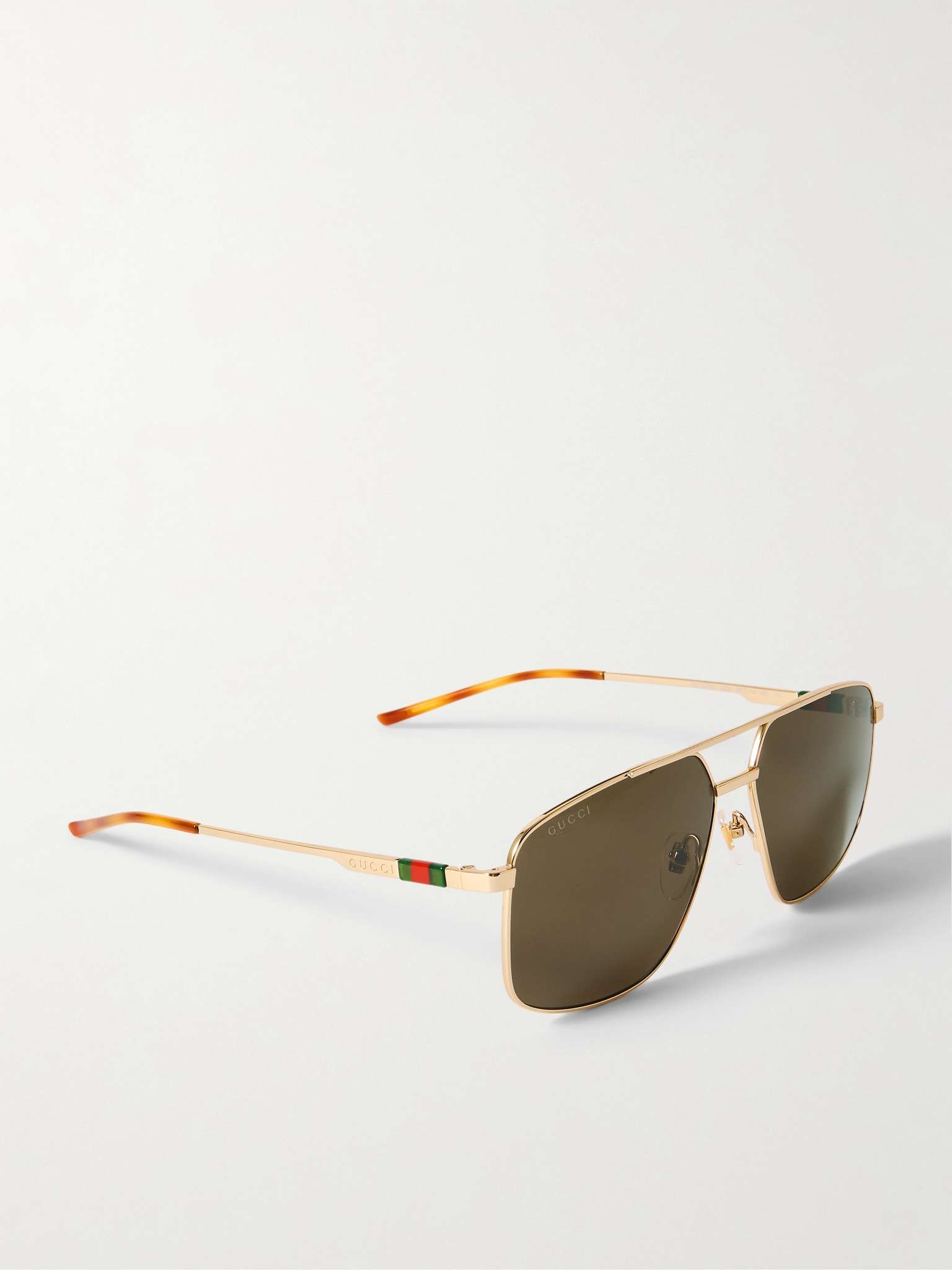 Navigator Aviator-Style Gold-Tone Sunglasses - 3