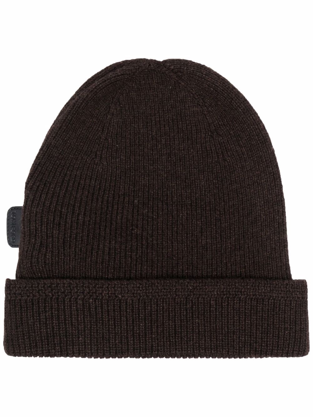 ribbed cashmere beanie - 1