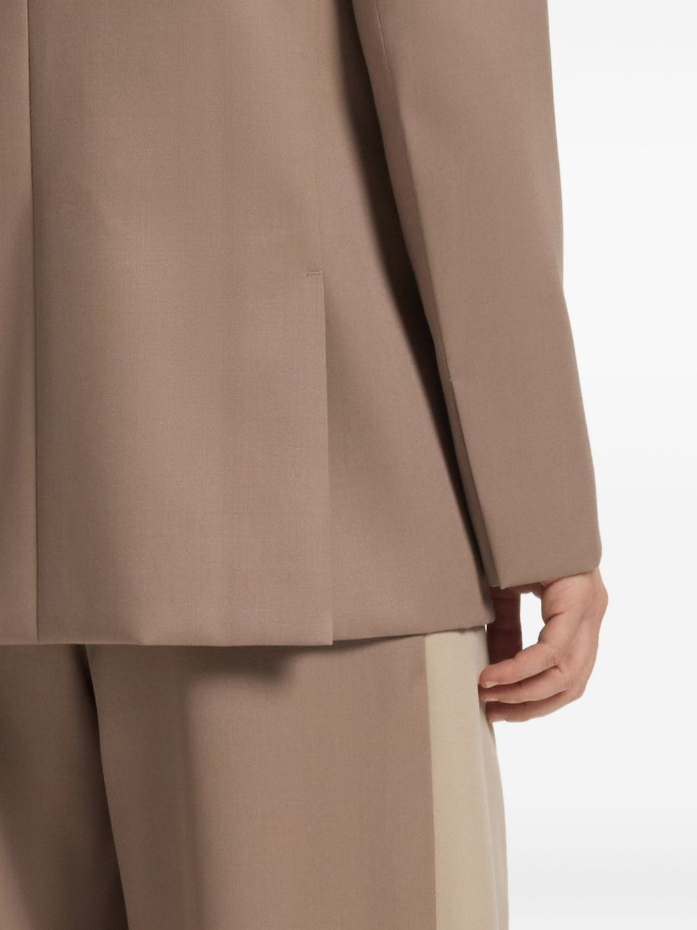 contrast-lapels wool blazer - 6