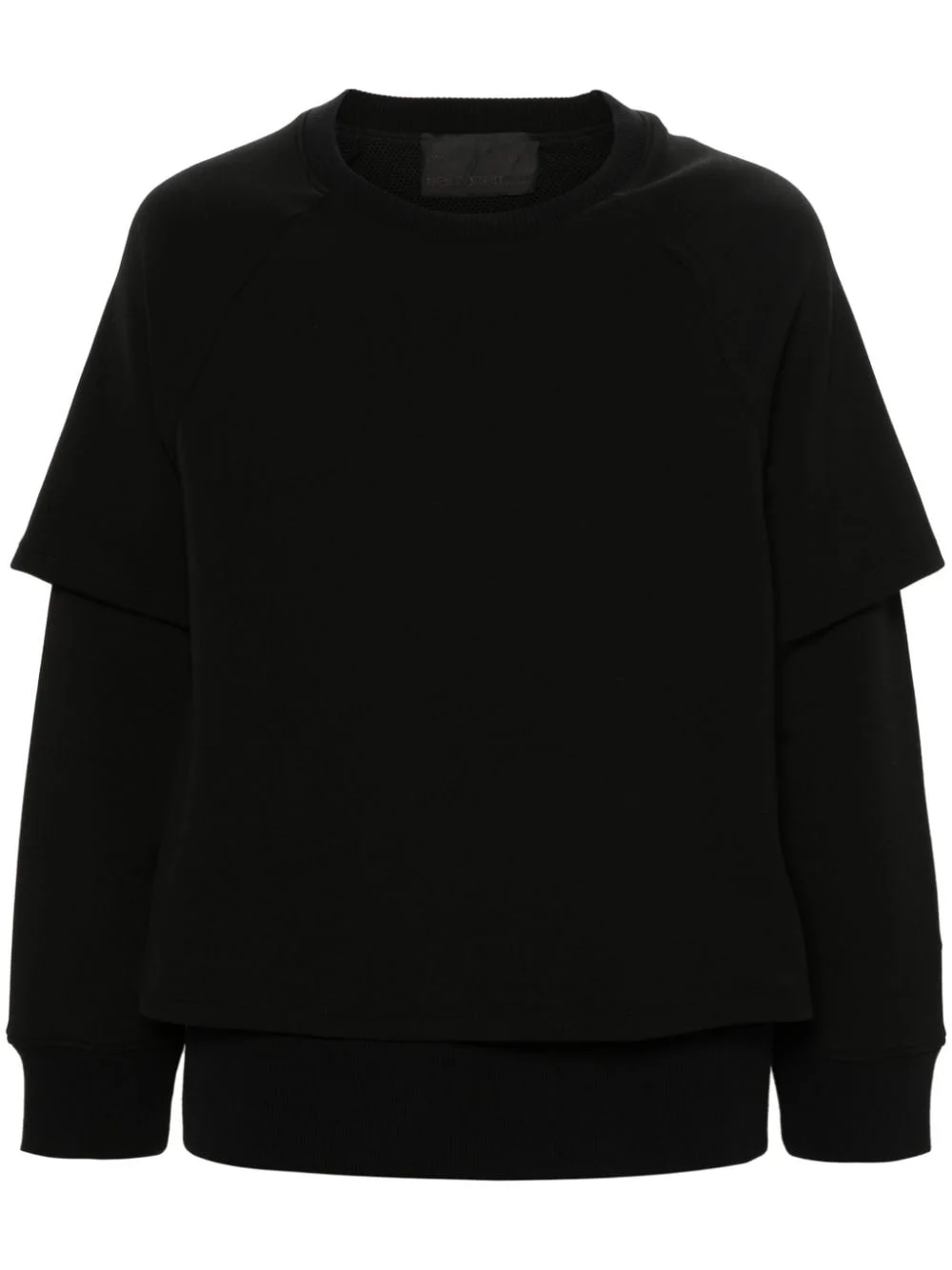 layered jersey sweatshirt - 1