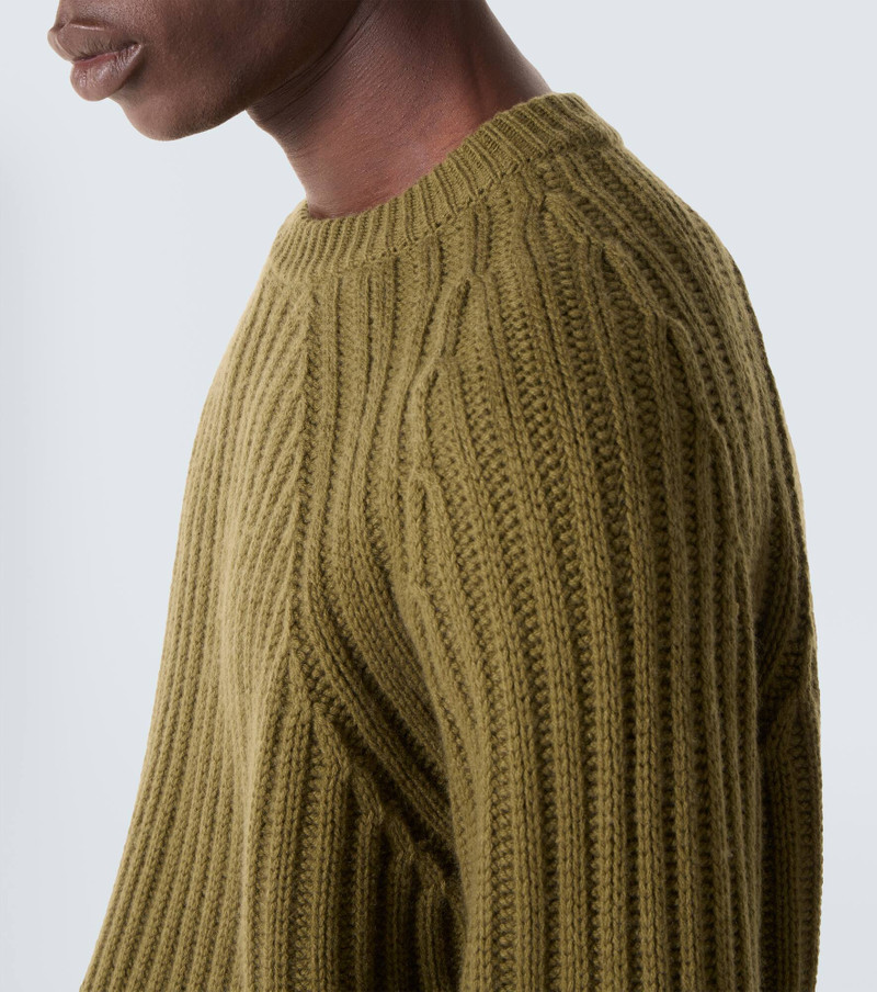 Ribbed-knit wool and cashmere sweater 6
