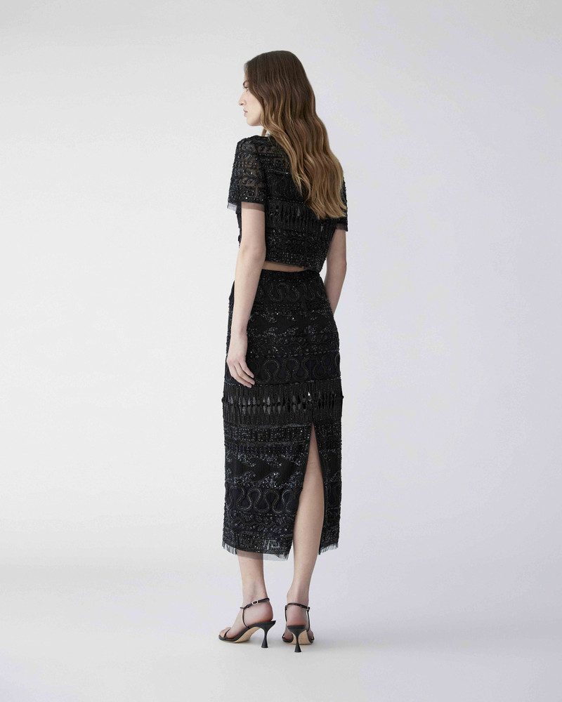 Embroidered Tulle Cropped Top 3