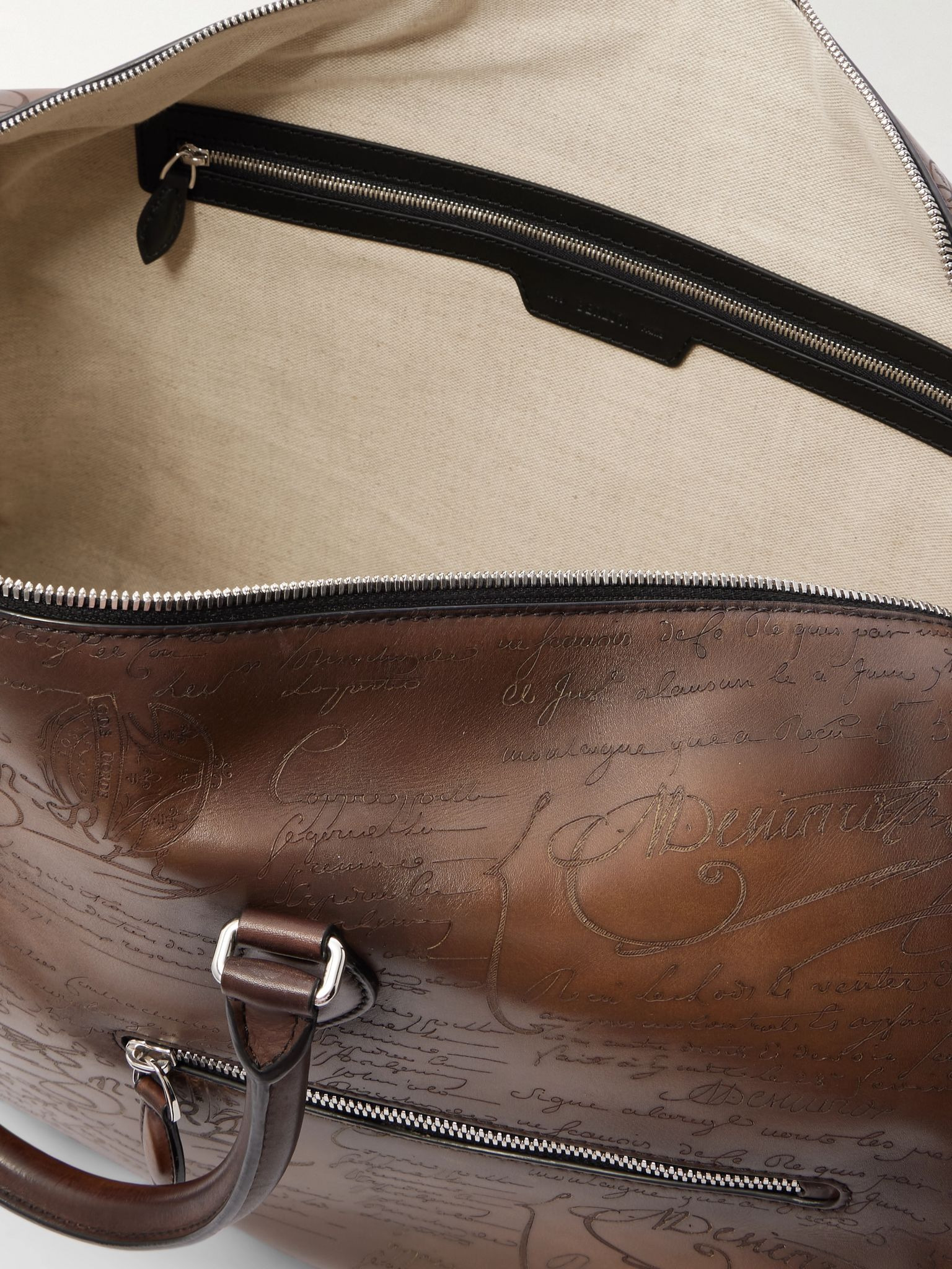Jour Off Scritto Venezia Leather Weekend Bag Brown - 5