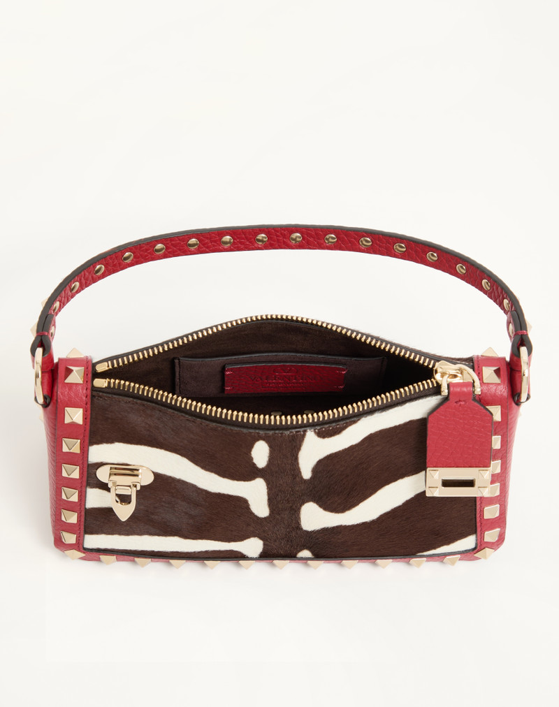 Valentino VALENTINO GARAVANI ROCKSTUD SMALL CROSSBODY BAG IN PONY-EFFECT CALFSKIN outlook
