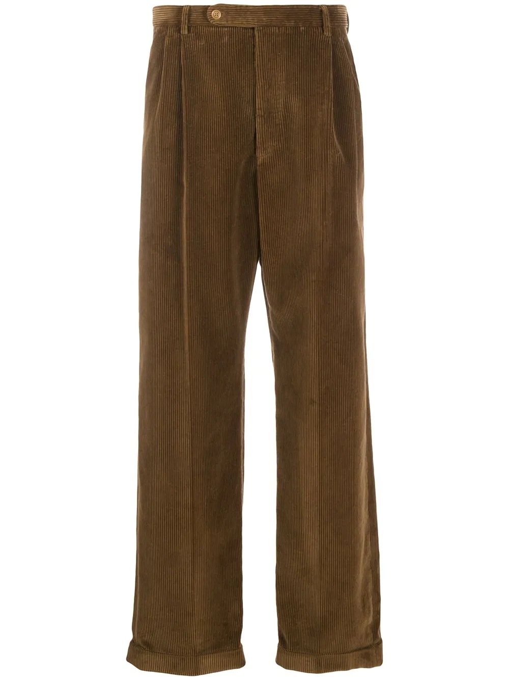 corduroy wide-leg trousers - 1