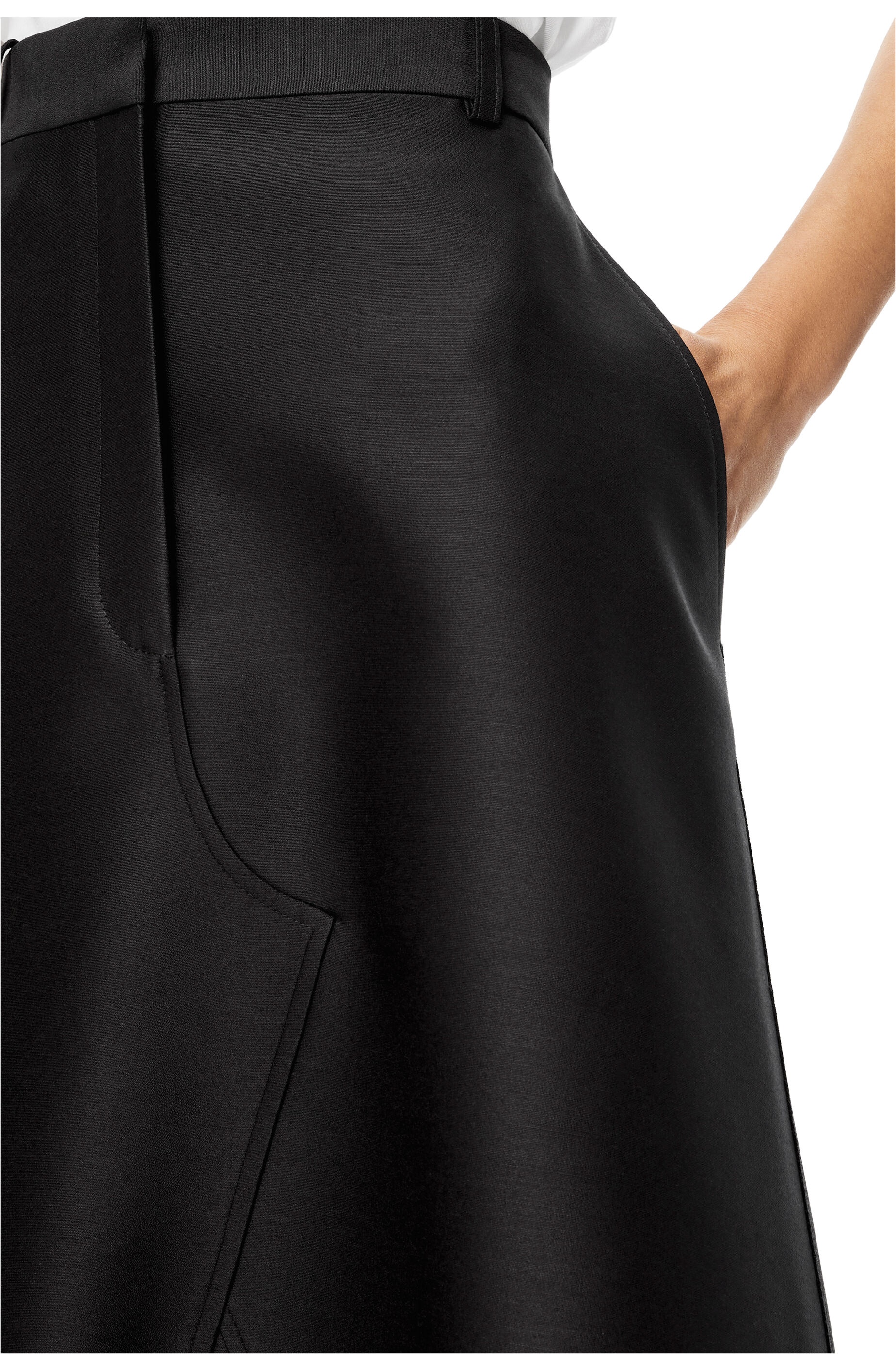 Midi skirt in wool and silk - 5