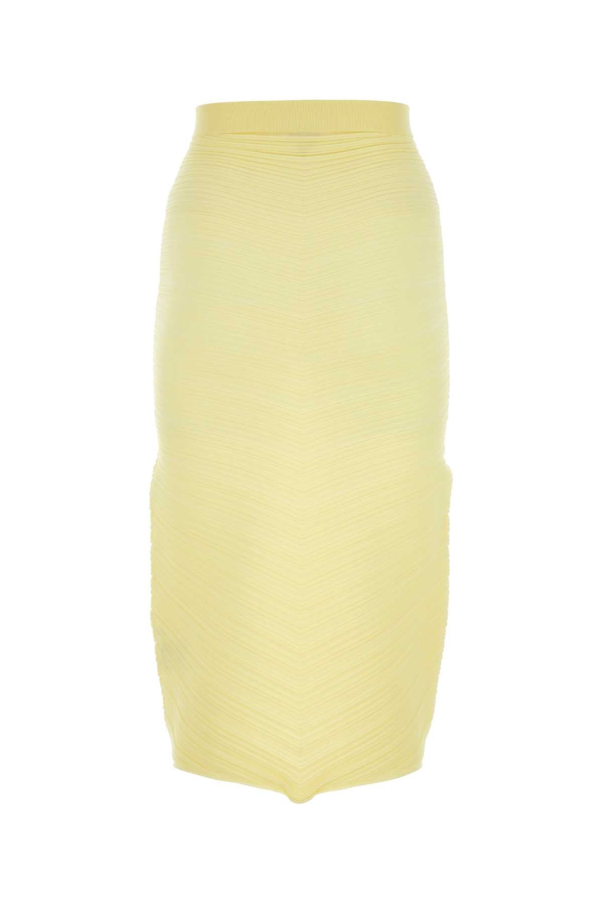 Bottega Veneta Women Yellow Stretch Cotton Blend Skirt - 2