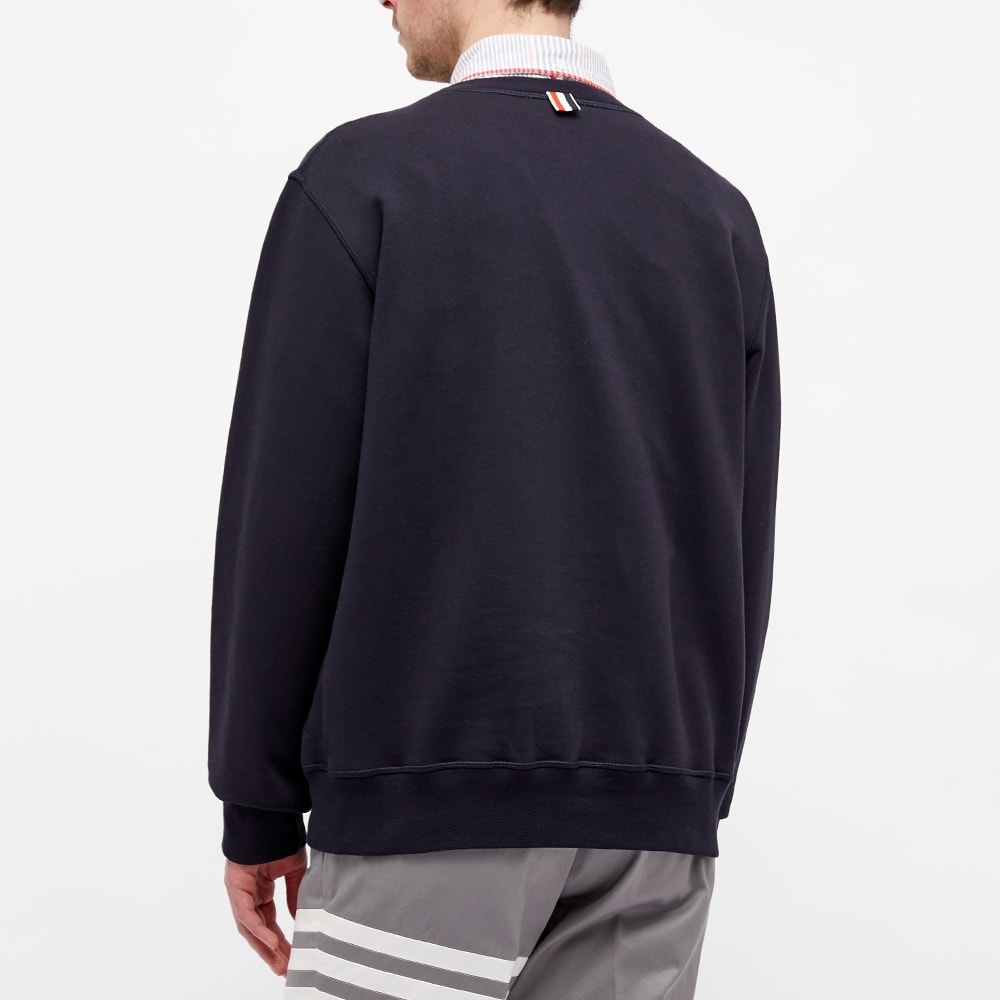 Thom Browne Embroidered Crest Patch Sweat - 5