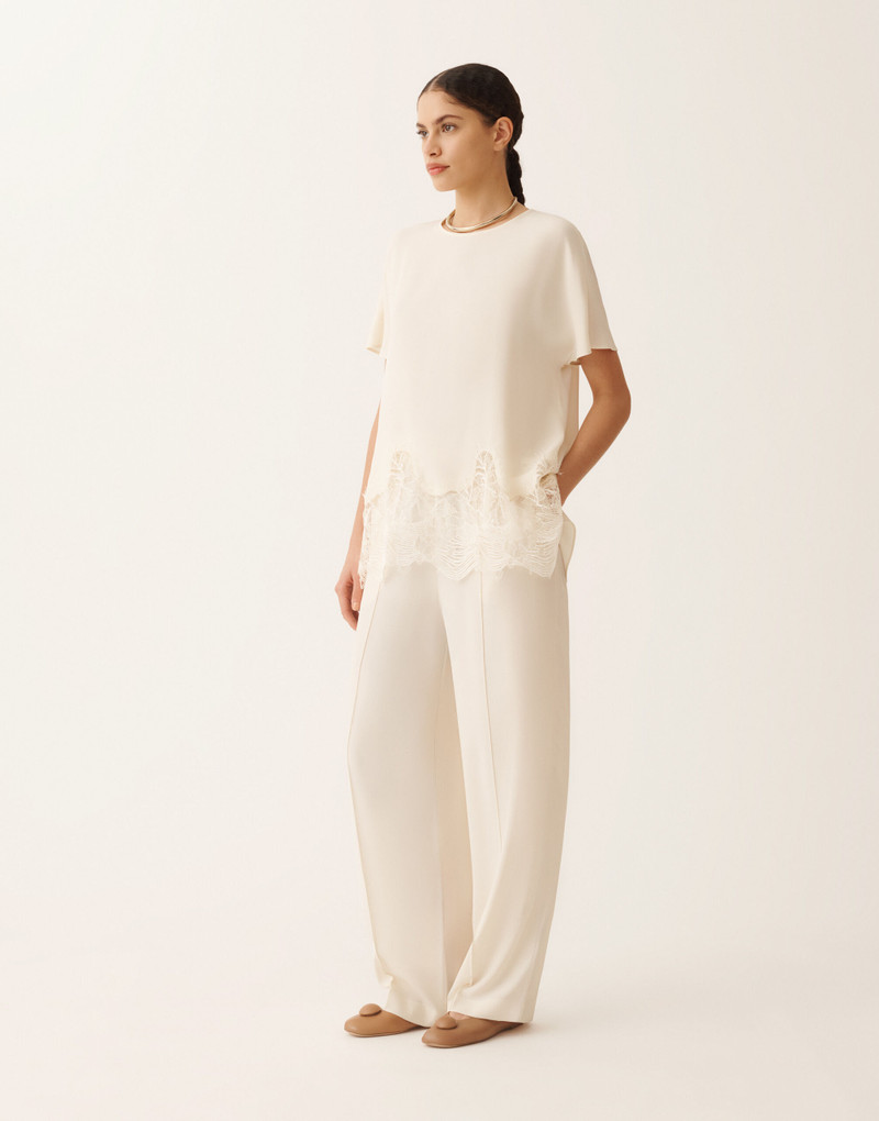 FABIANA FILIPPI Crepe de chine top outlook