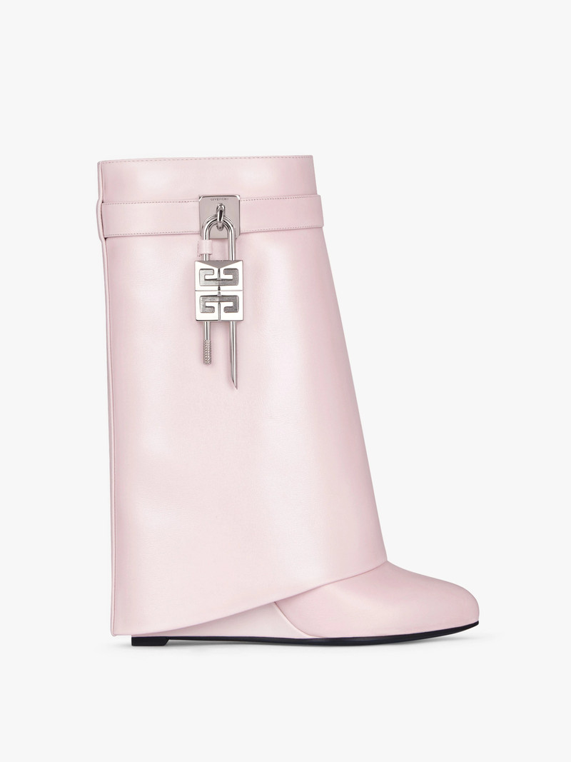 SHARK LOCK ANKLE BOOTS IN LEATHER - 1