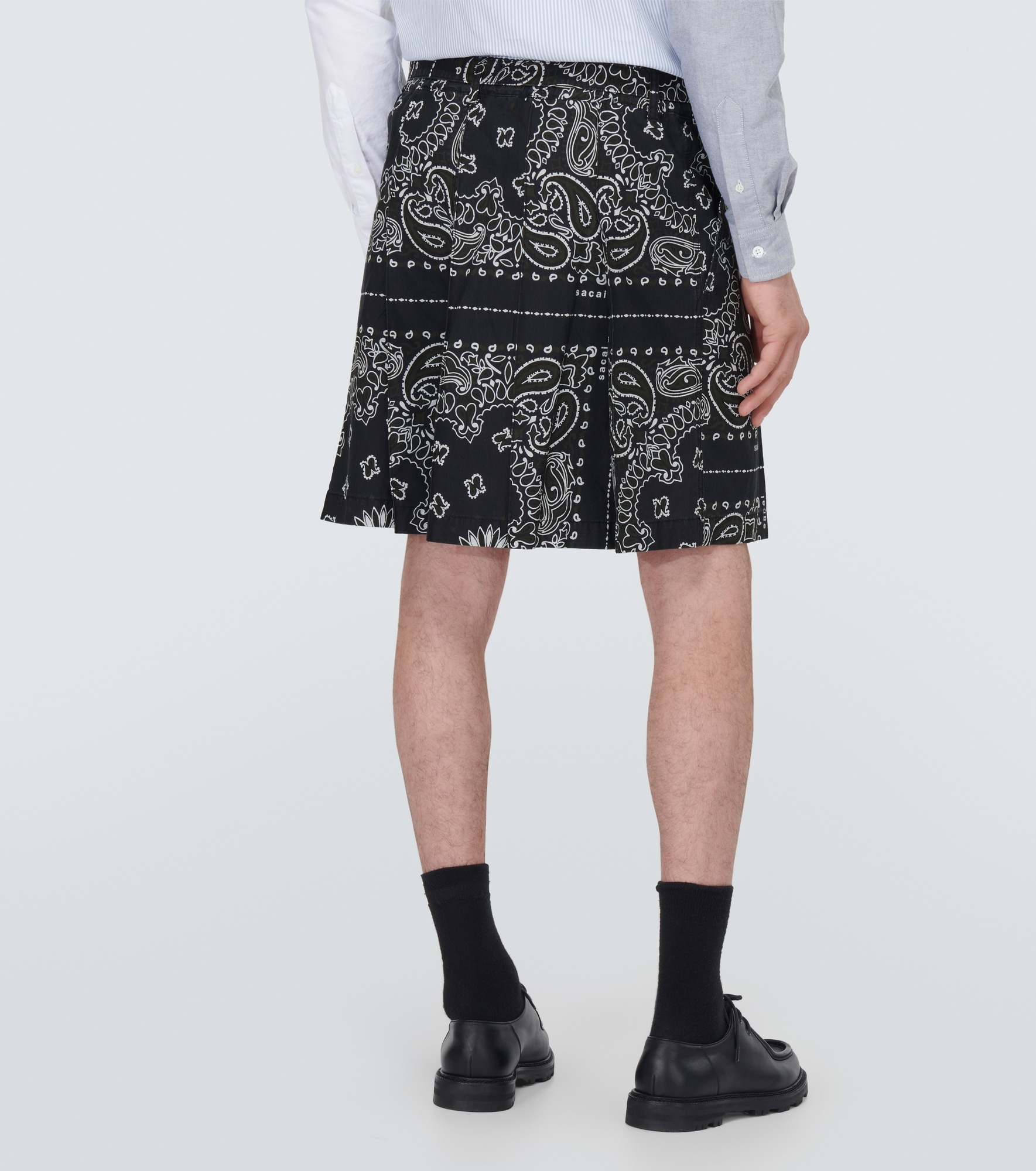 Bandana cotton poplin shorts - 4