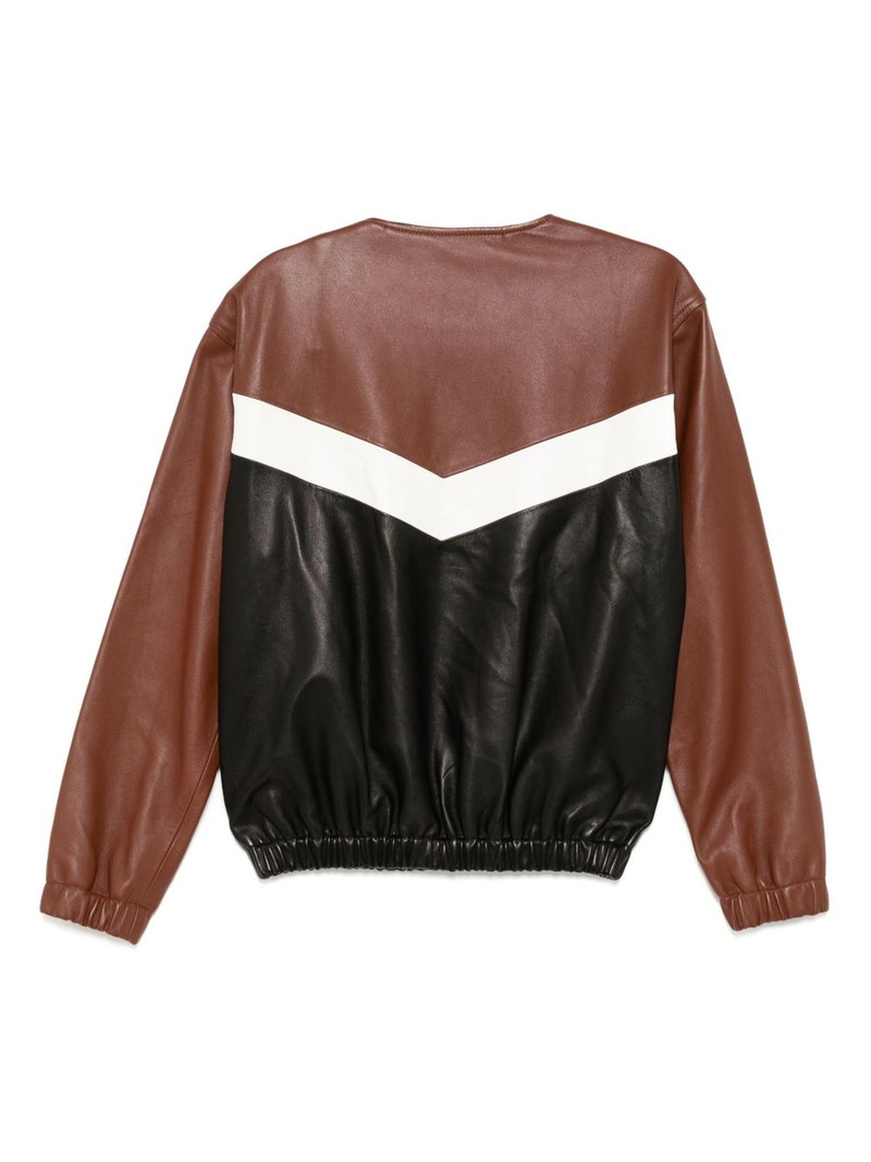 ERNEST W. BAKER 80s leather sweatshirt outlook