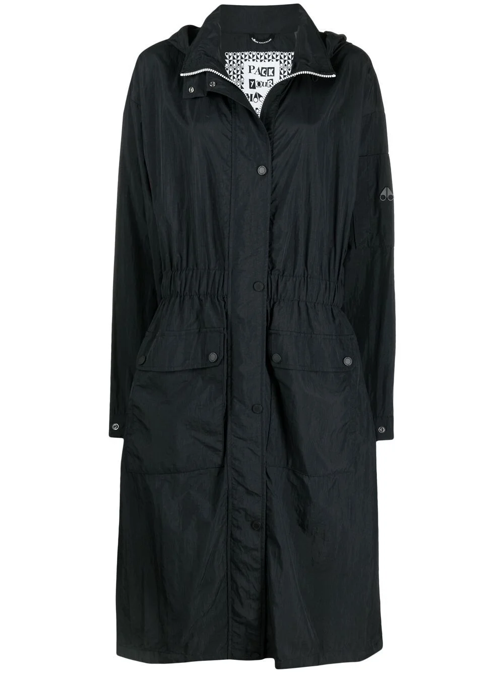 long-length hooded coat - 1