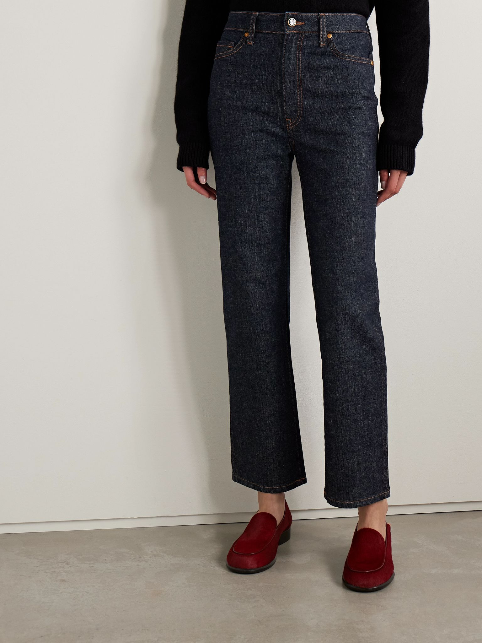 Abigail high-rise straight-leg jeans Dark denim - 3