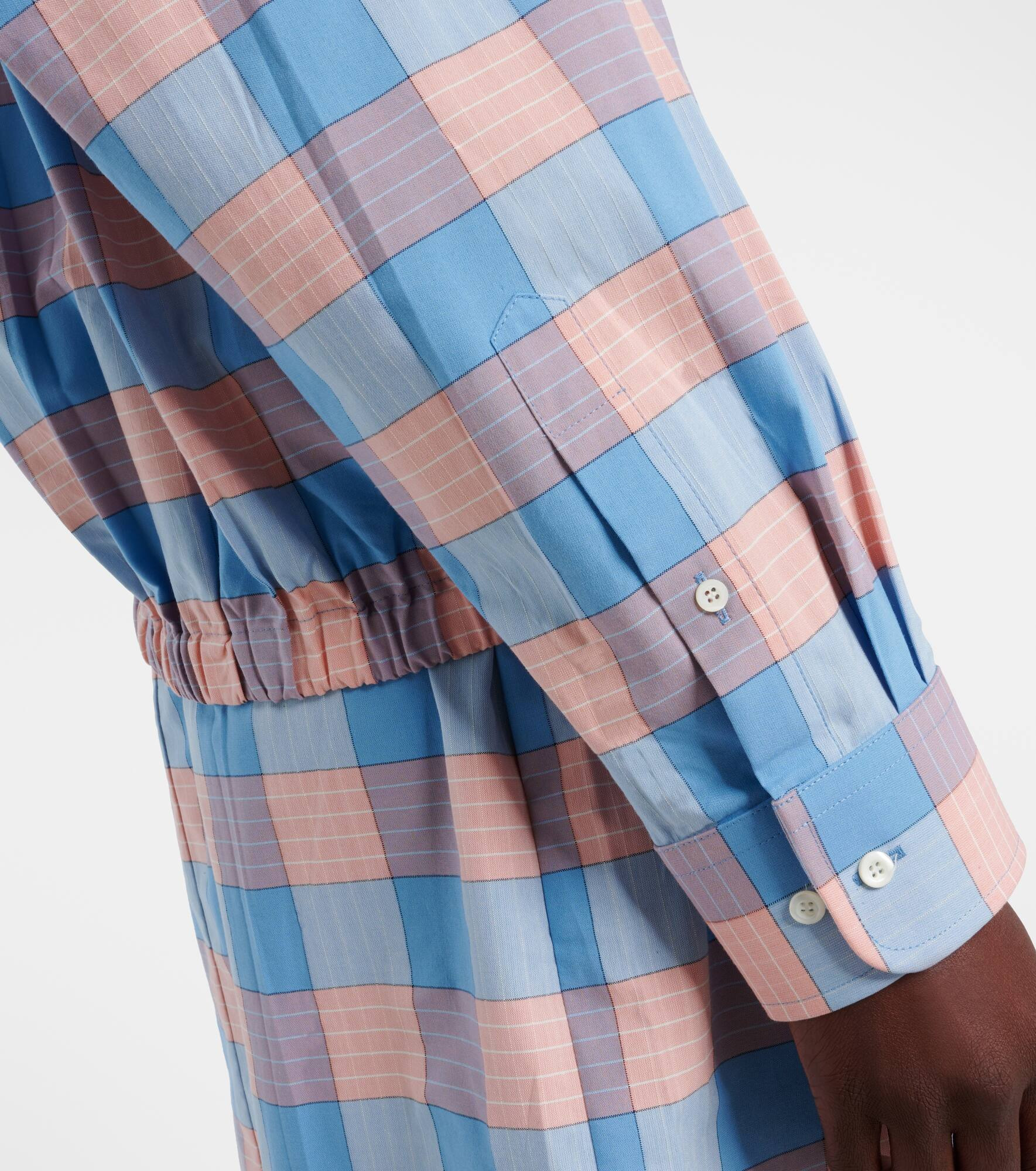 Checked cotton poplin shirt - 5