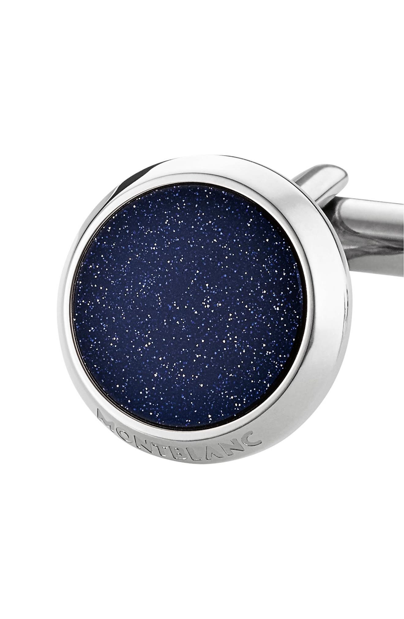 Montblanc Goldstone Cuff Links in Blue/Silver at Nordstrom - 2