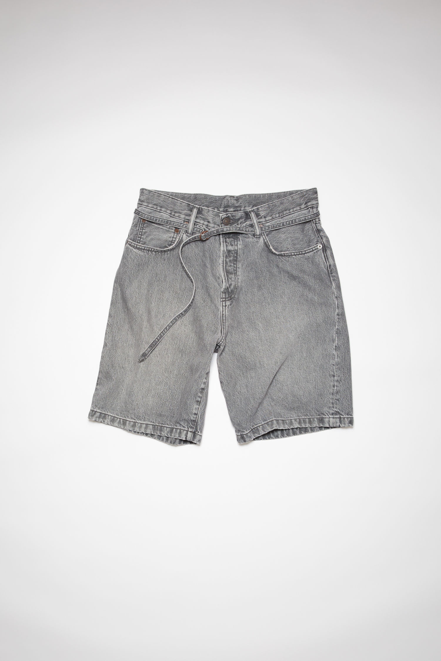 Cotton denim shorts - Grey - 5