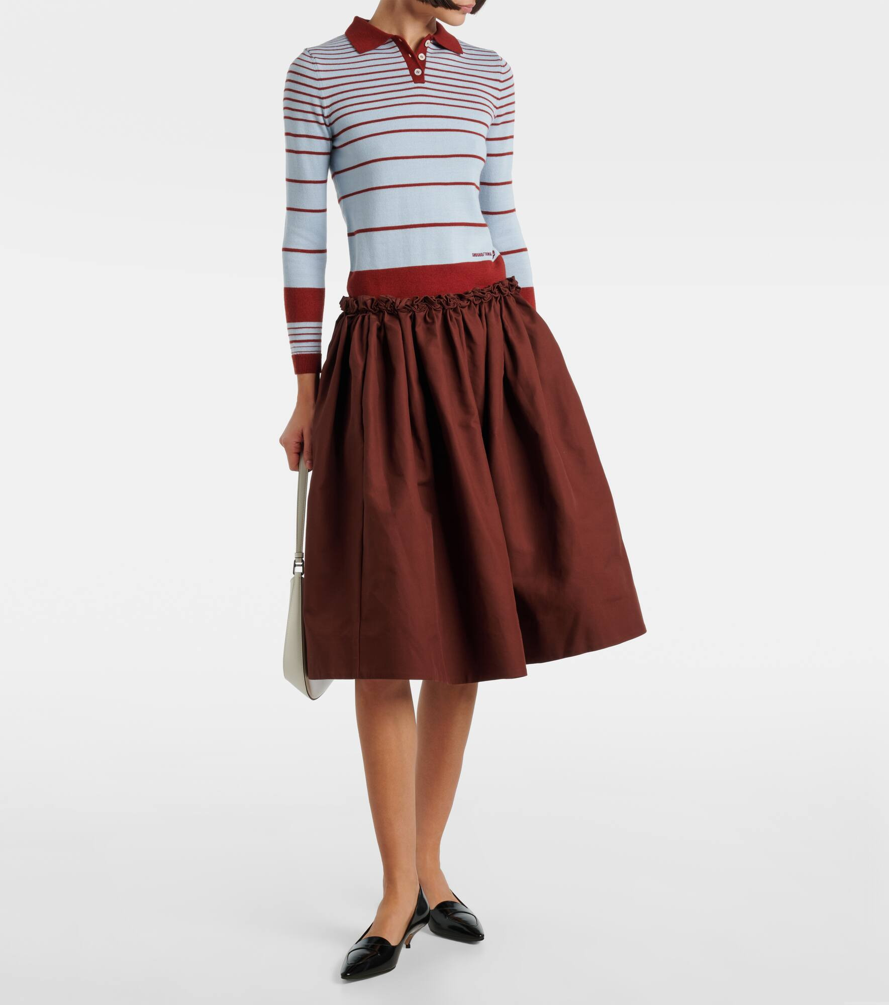 Striped polo sweater - 2