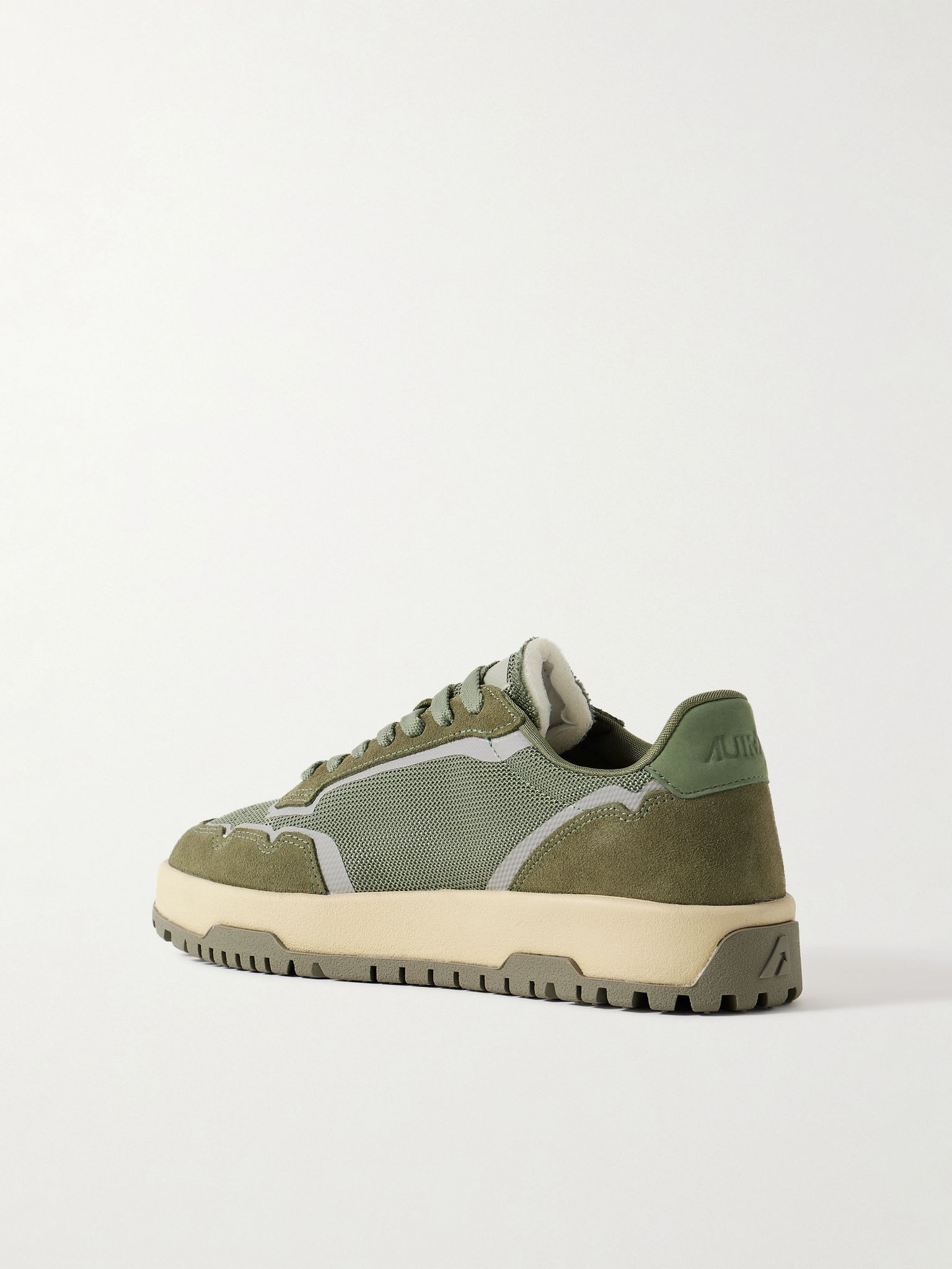Wildpace Nubuck and Rubber-Trimmed Suede and Mesh Sneakers Green - 4