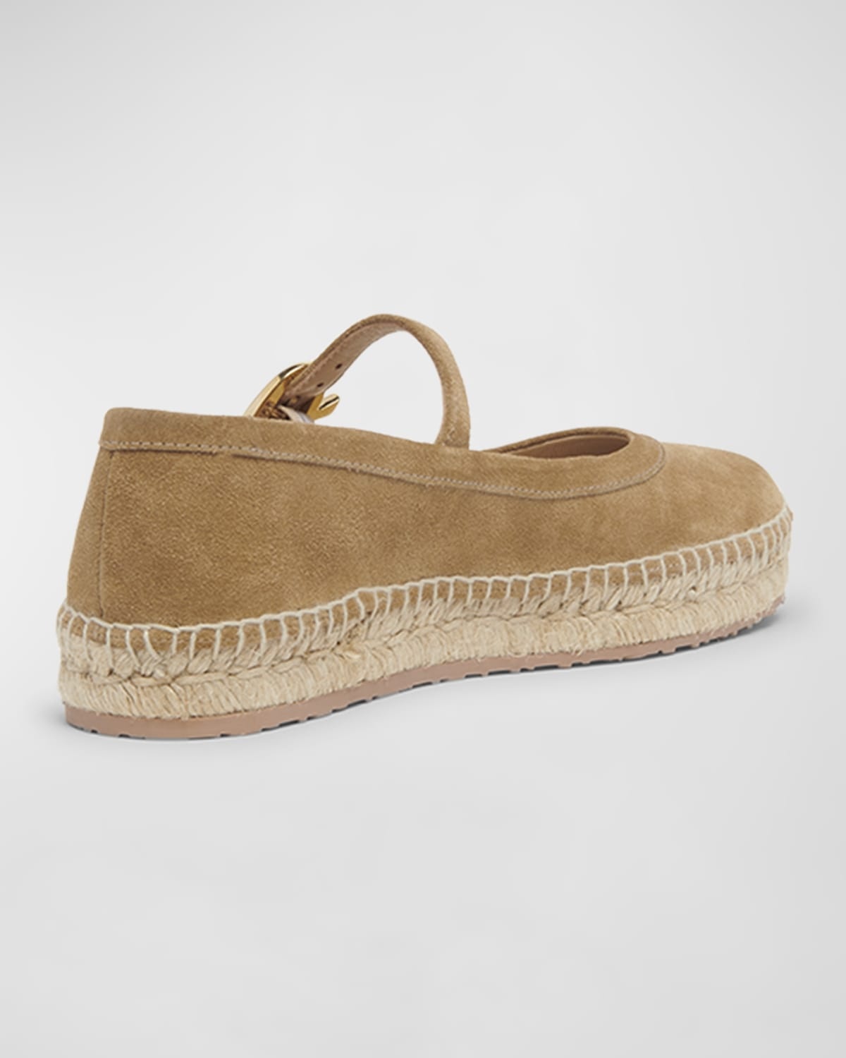 Suede Mary Jane Ballerina Espadrilles - 3