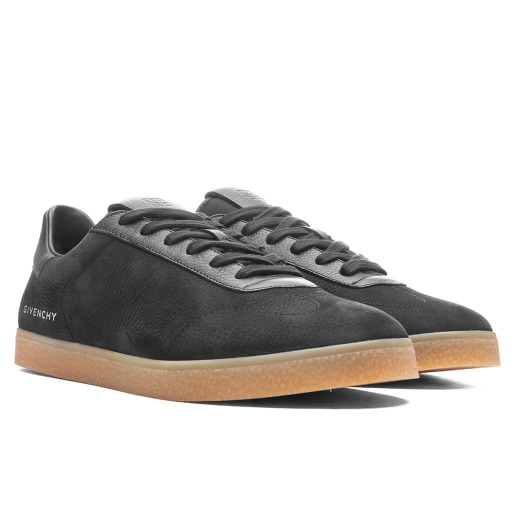 TOWN NUBUCK AND LEATHER SNEAKERS - BLACK - 2