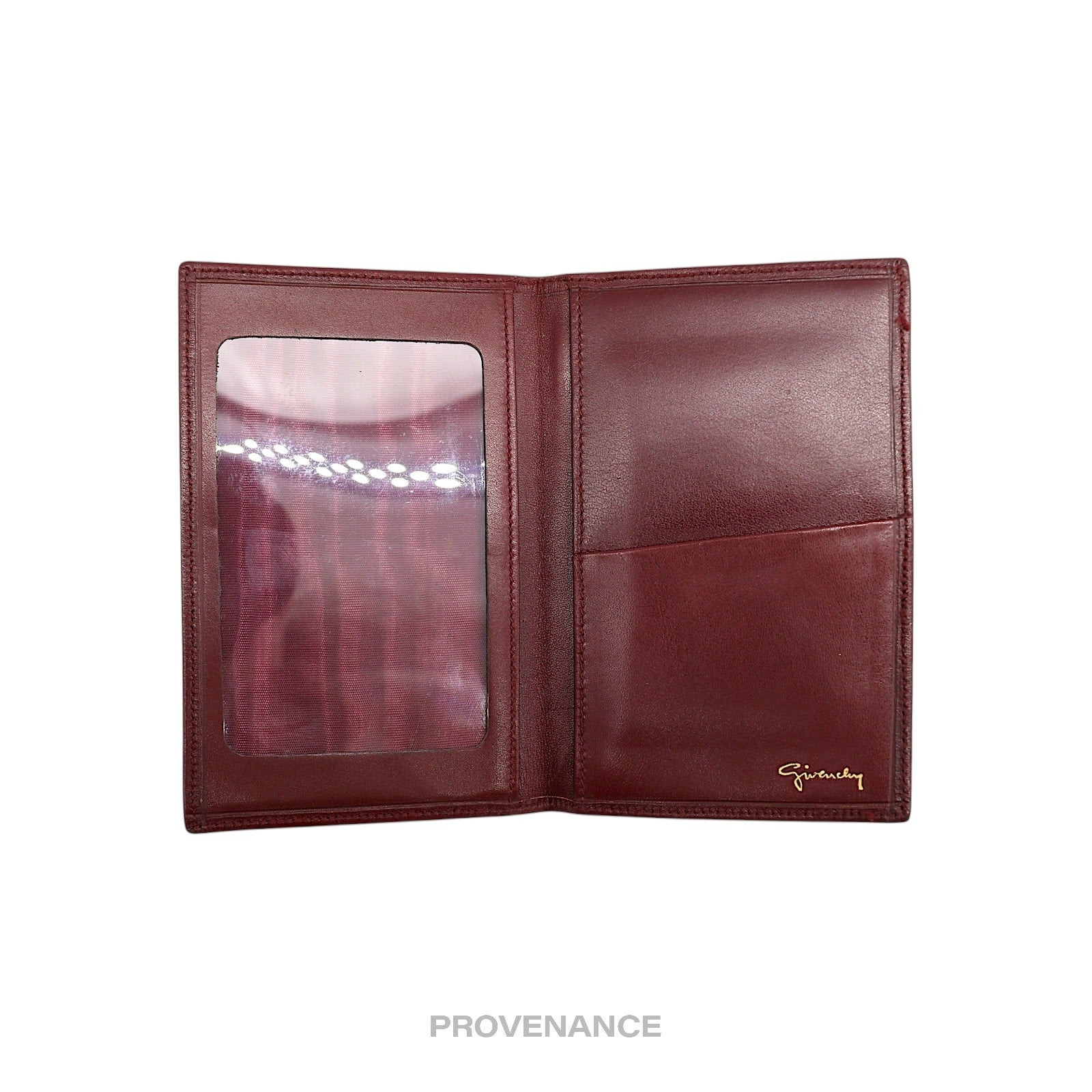 Givenchy 4G Logo ID Card Wallet - Burgundy Leather - 5