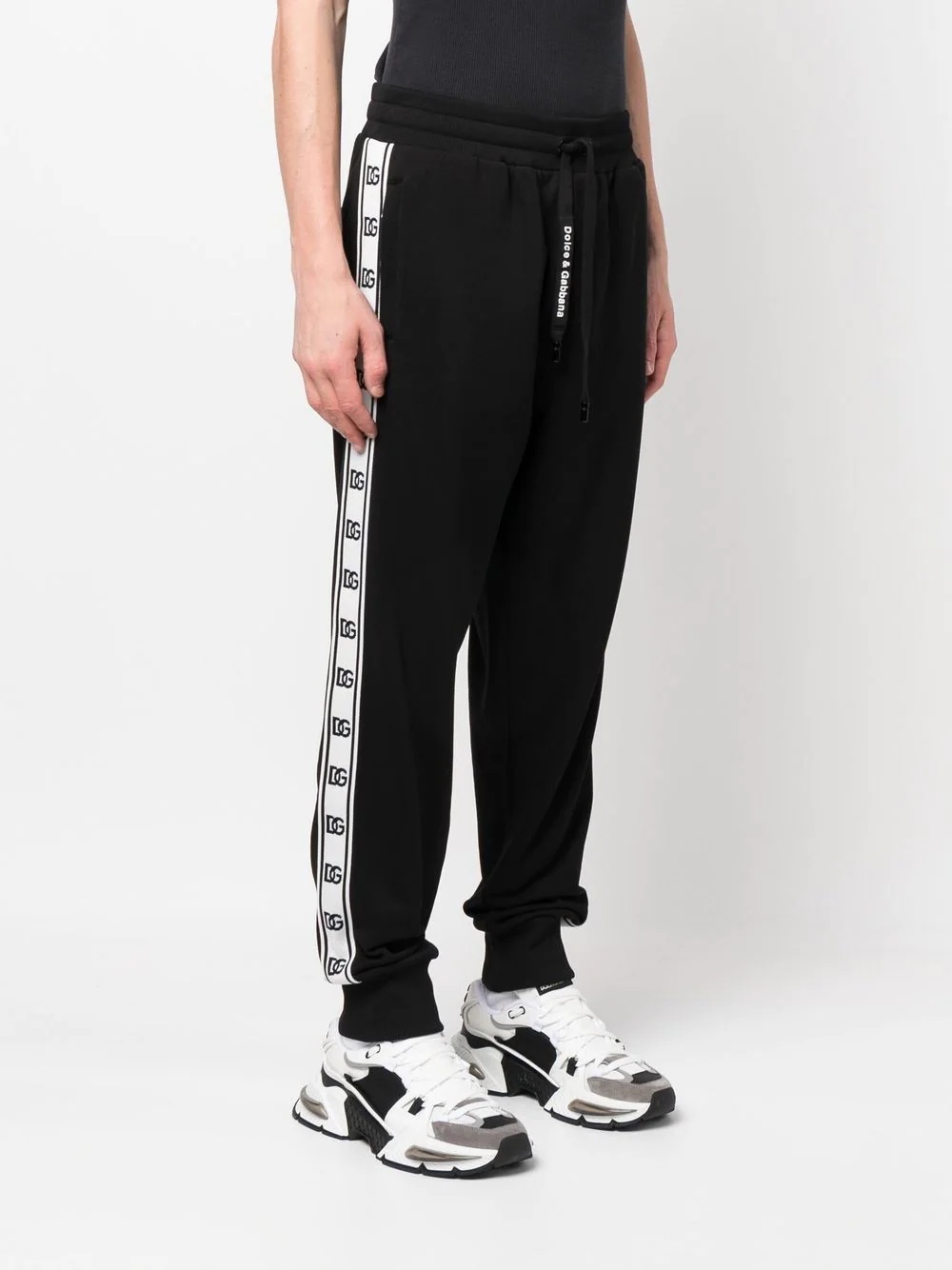 logo-tape track pants - 3