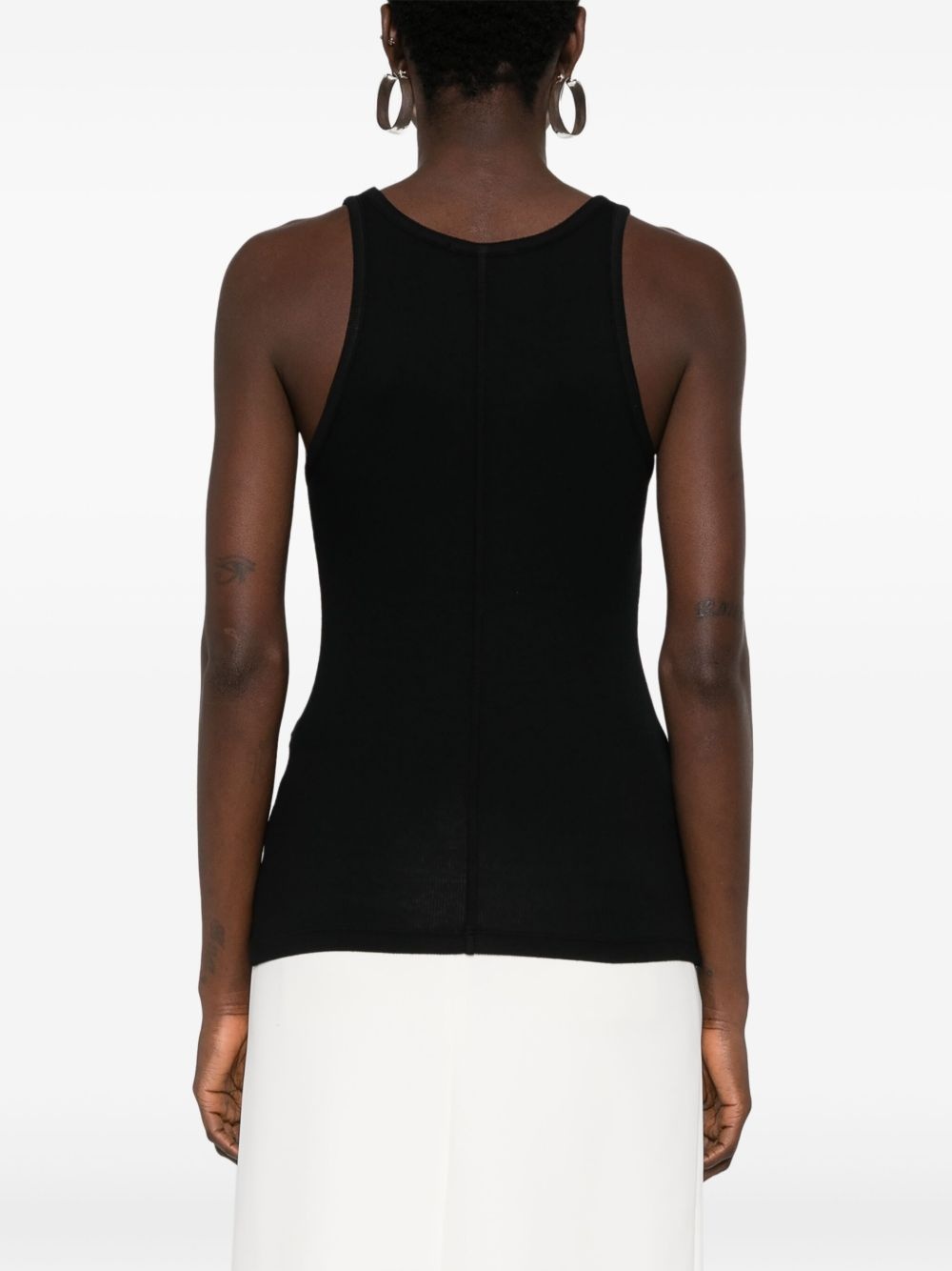 sleeveless ribbed-knit top - 4