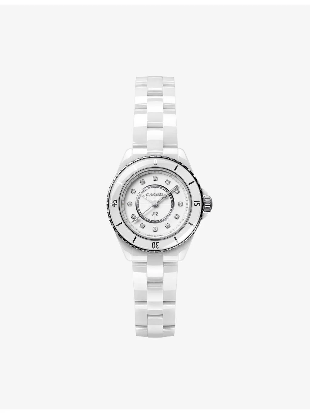 J12 28mm Steel, Ceramic and 0.06ct Diamond Quartz Watch - 1