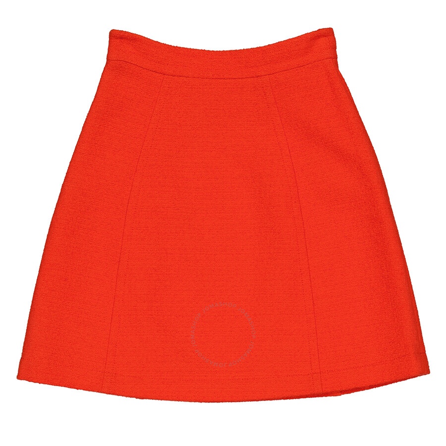 Moschino Ladies Red Flap Pockets A-Line Skirt - 6