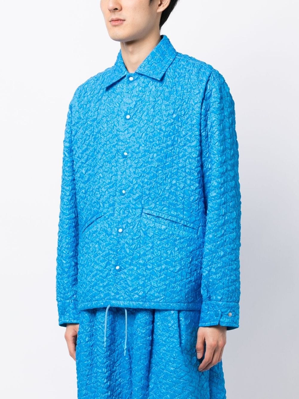 textured shirt jacket - 3