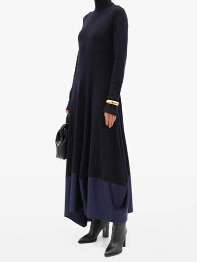 Jil Sander Asymmetric wool-blend midi dress outlook