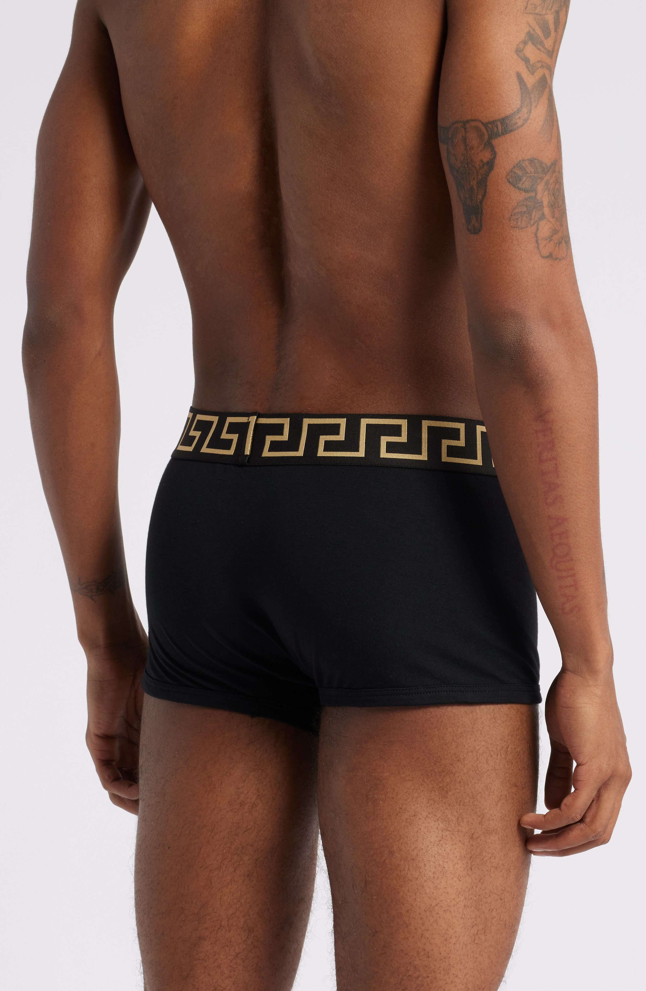 Versace Grecca Band Boxer Briefs in Black at Nordstrom - 2