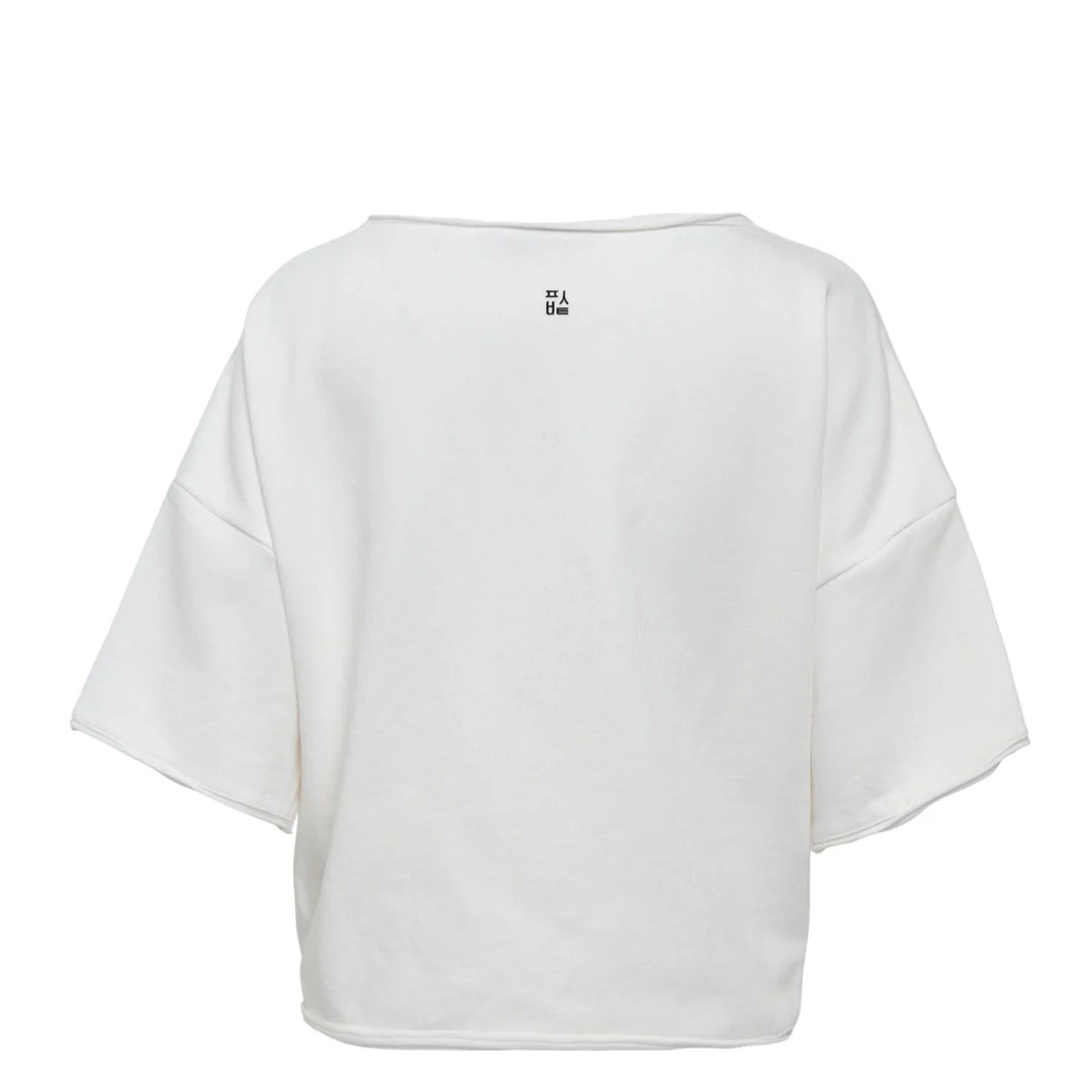 White Twisted Hem Top - 2