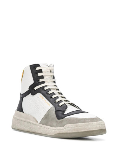 SAINT LAURENT panelled high-top sneakers outlook