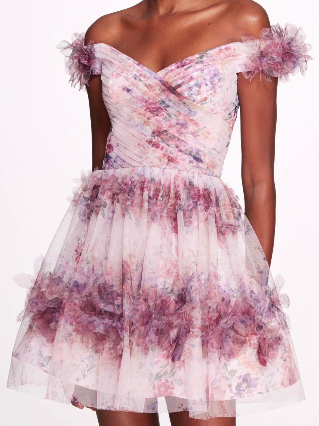 WATERCOLOR GARLAND MINI DRESS - 4