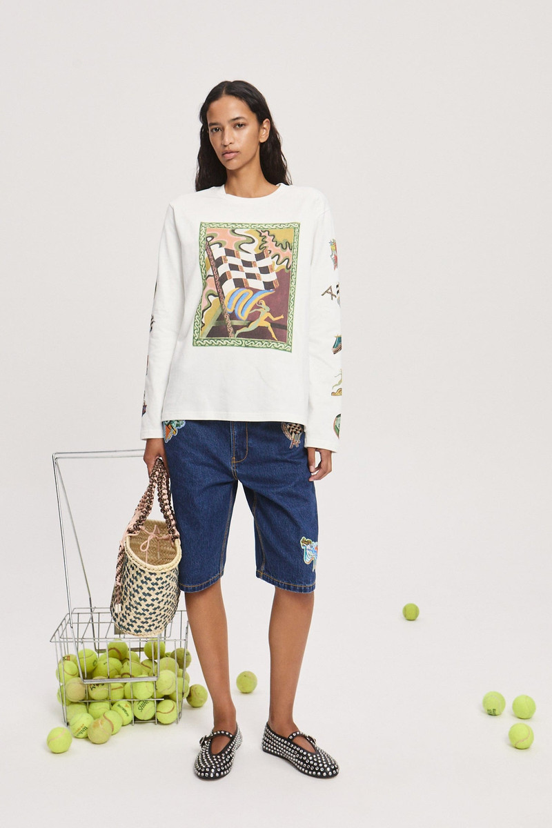 ALÉMAIS Lucky Pace Patch Long Sleeve Tee outlook